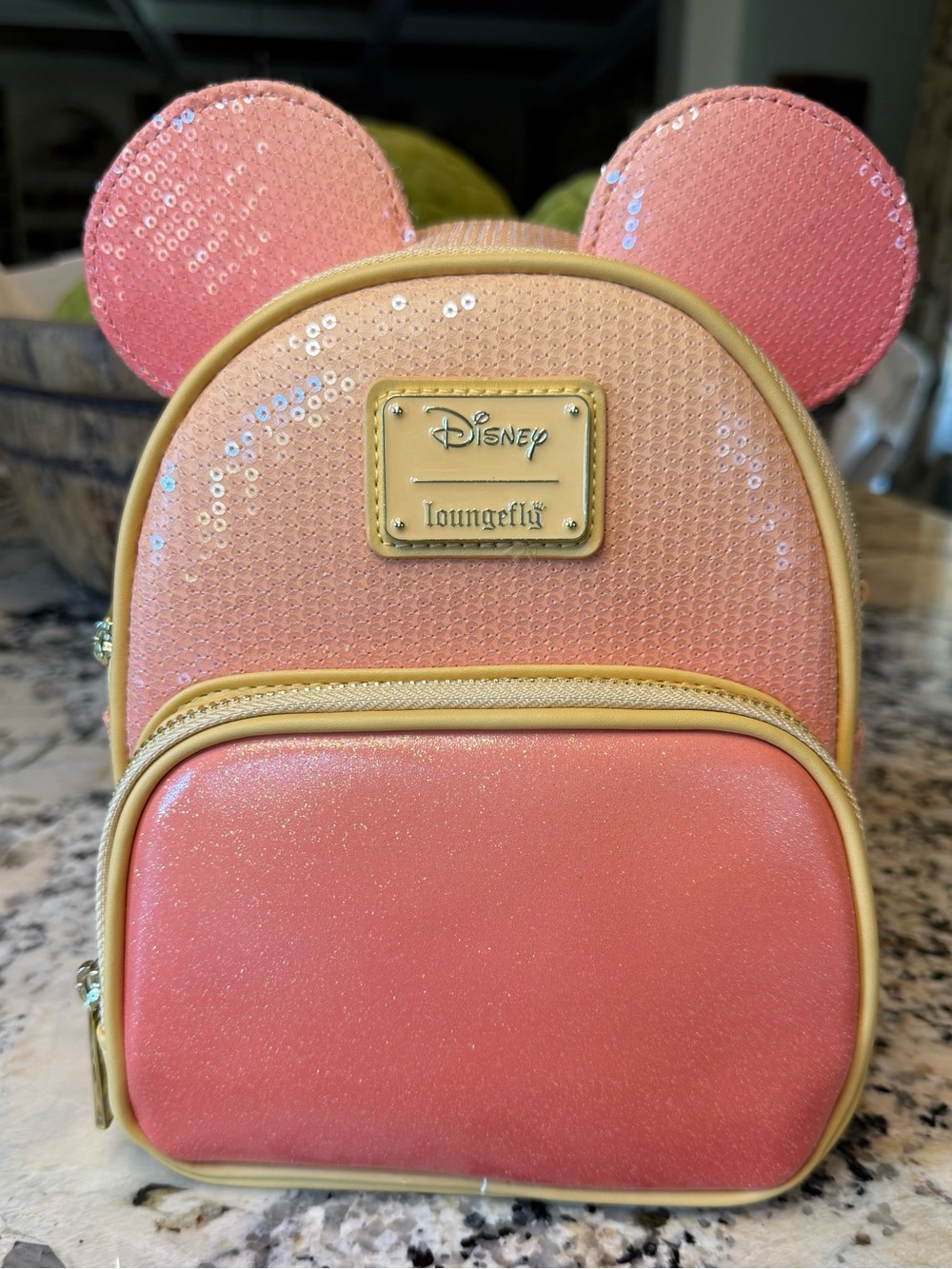 NWT Mickey Mouse Glitter Sequin Convertible Mini Backpack & Crossbody Bag